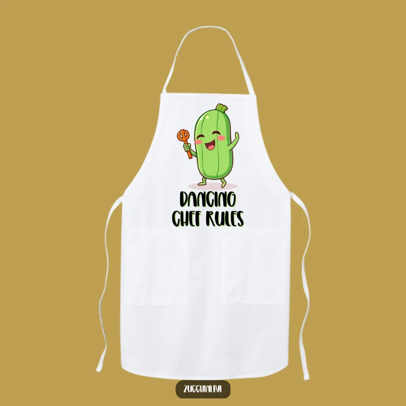 Funny Zucchini Dance Apron: Cook and Groove with Kitchen Fun