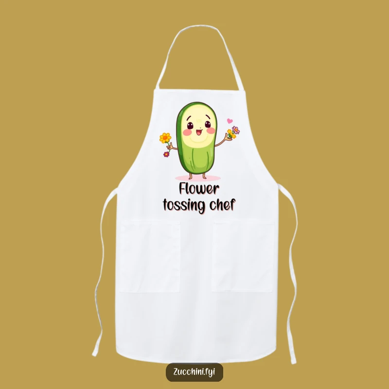 Funny Zucchini Flower Juggler Apron: Cook and Laugh Delightfully