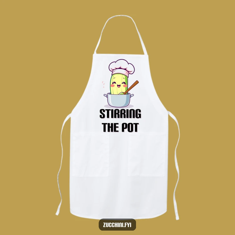 Funny Kawaii Chef Zucchini Apron: Cute & Hilarious Cooking Gift