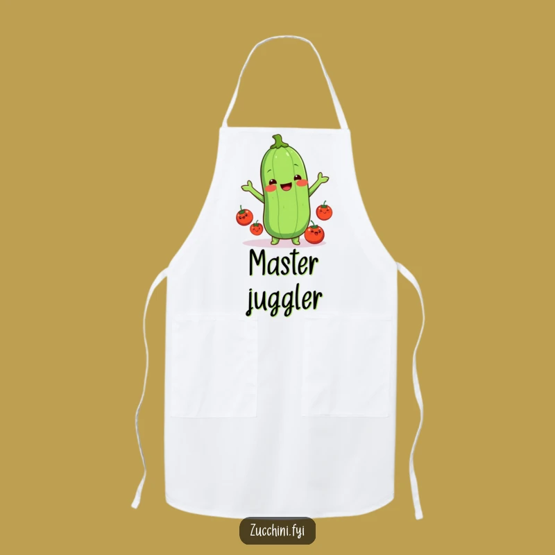Funny Kawaii Zucchini Chef Apron: Cute & Hilarious Kitchen Gift