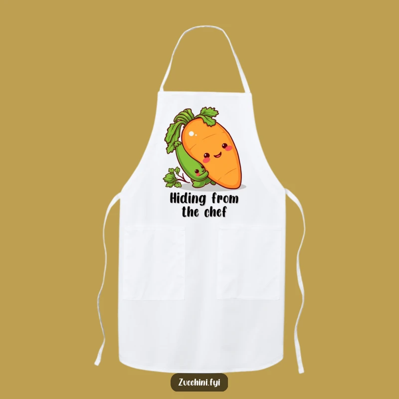 Funny Veggie Heist Apron: Sneaky Zucchini & Carrot Kitchen Wear, Perfect Funny Gift