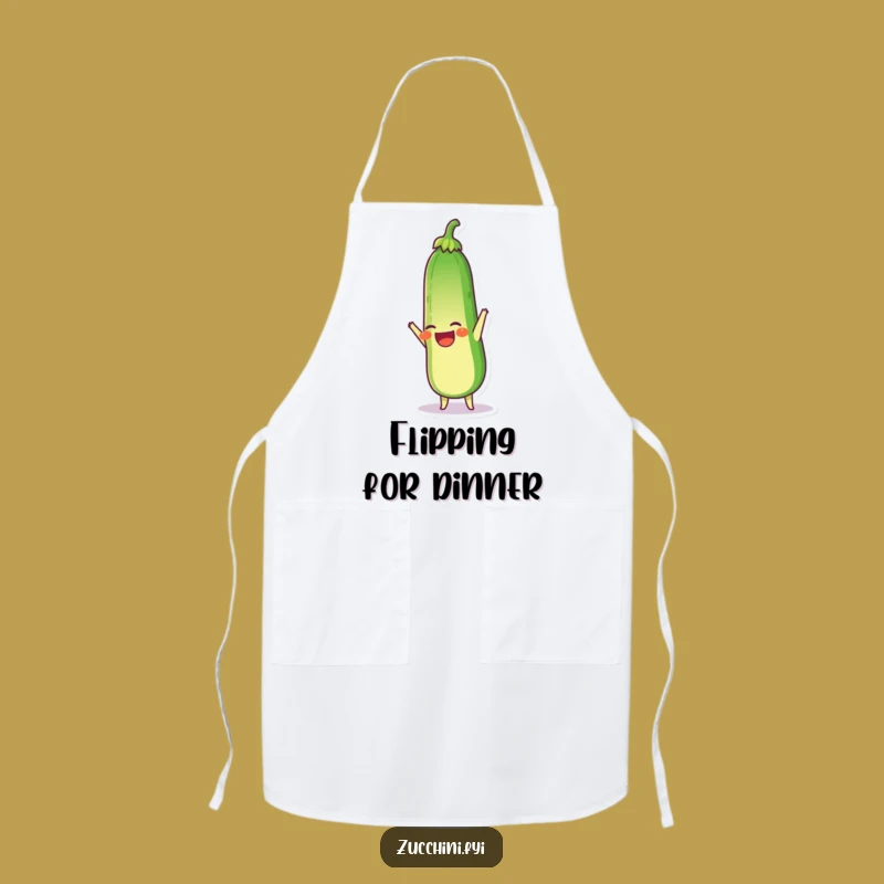 Funny Zucchini Apron: Cook with Upside-Down Humor and Style