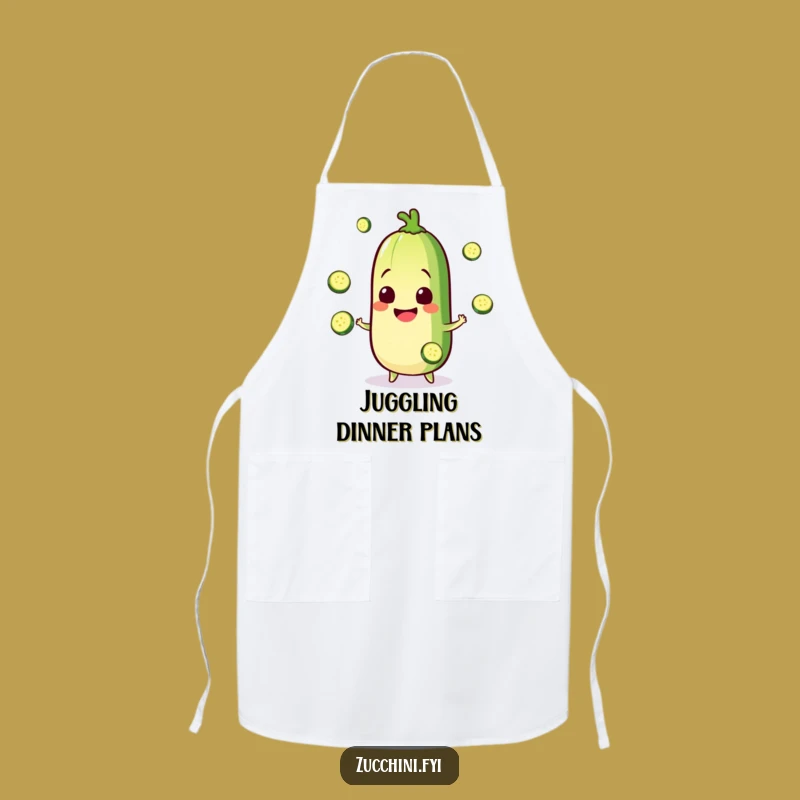 Funny Zucchini Apron: Juggling Chef, Perfect Kitchen Funny Gift