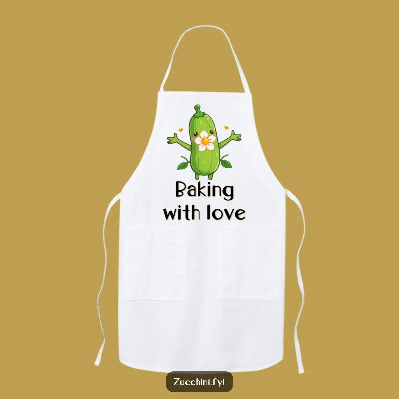 Funny Zucchini Flower Embrace Apron: Garden Fun - Great Funny Gift