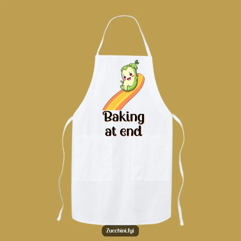 Funny Zucchini Rainbow Apron - Hilarious Vegetable Slider for Kitchen Magic