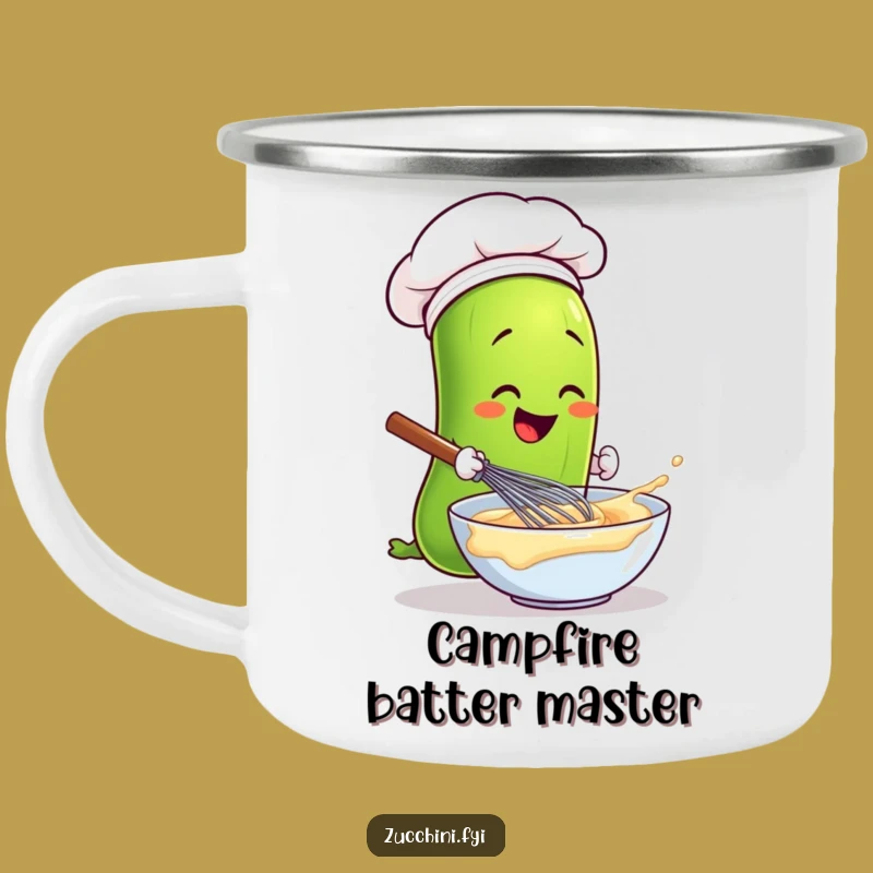 Funny Chef Zucchini Camping Mug - Hilarious Outdoor Kitchen Gift