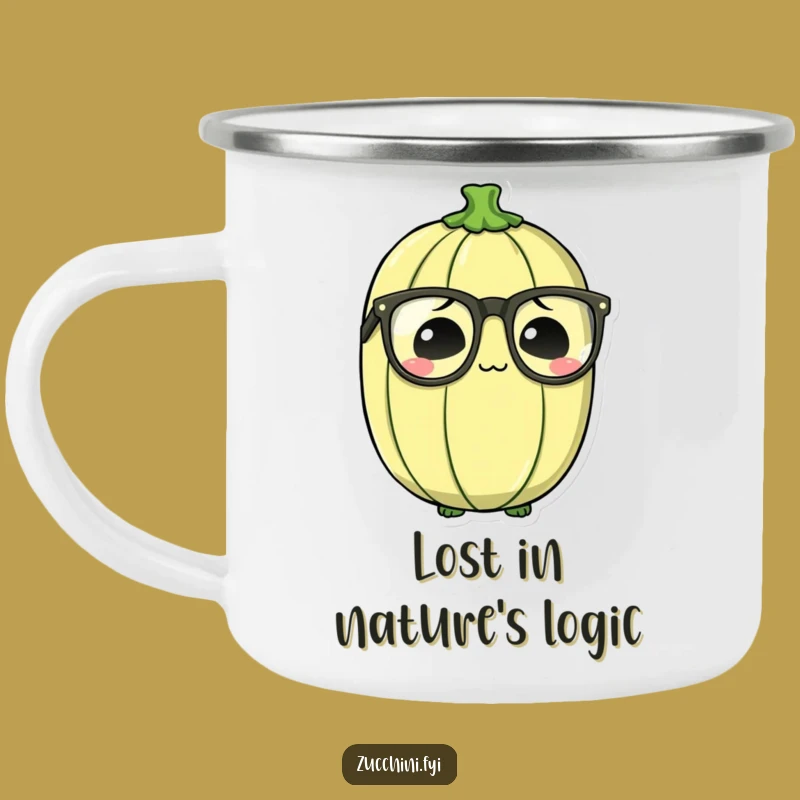Funny Bewildered Zucchini Camping Mug: Specs Adventure Mug, Outdoor Gift!