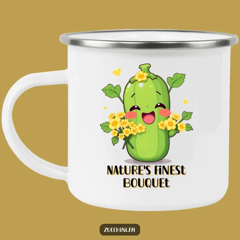 Funny Zucchini Flower Pose Camping Mug: Sip with Sass on your Adventures