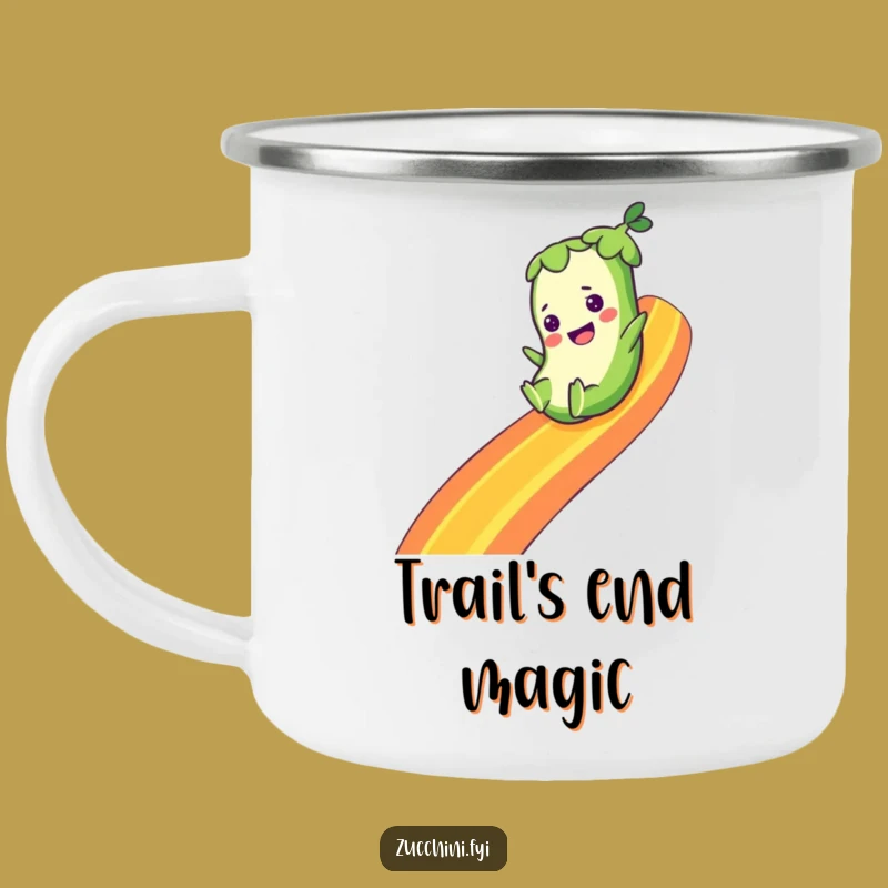 Funny Zucchini Rainbow Camping Mug - Durable Vegetable Dreamer Mug for Outdoor Magic
