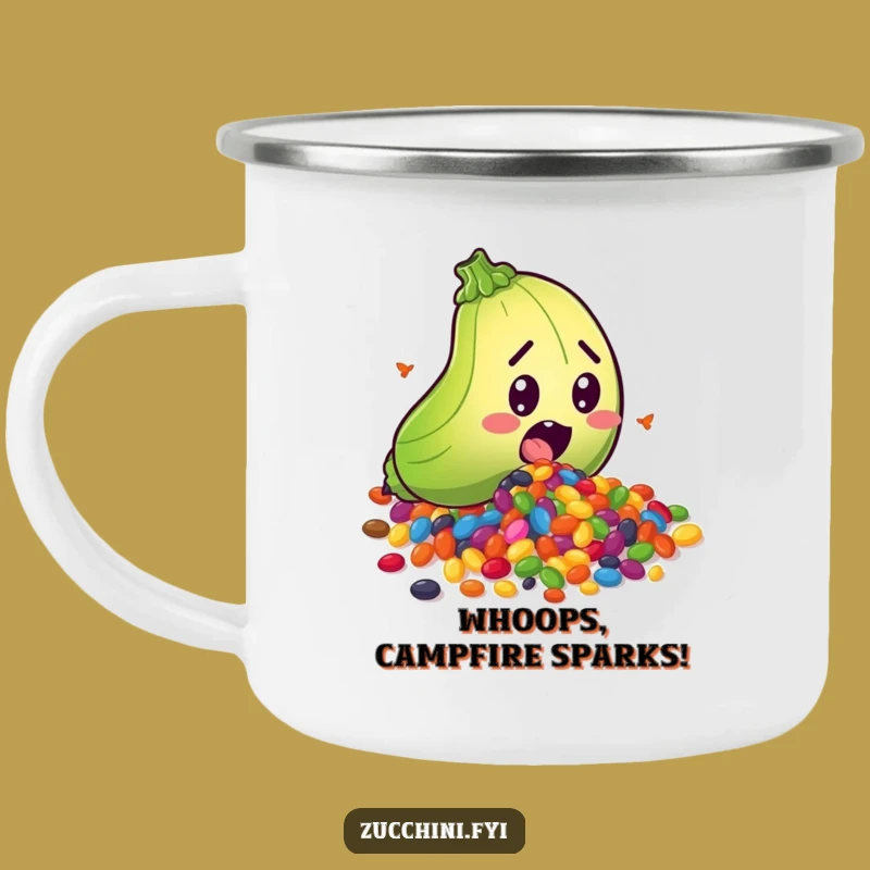 Adventure Funny Zucchini Seed Spill Camping Mug: Campfire Comedy Guaranteed