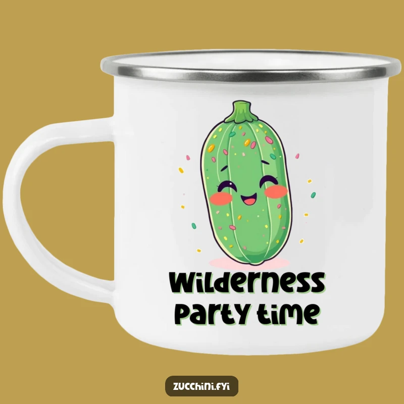 Funny Giggling Zucchini Camping Mug: Campfire Confetti Party - Great Gift