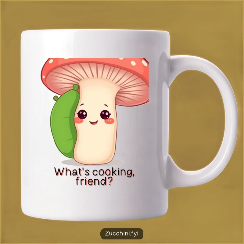 Funny Curious Zucchini Mug: Whimsical Garden Friend Funny Gift
