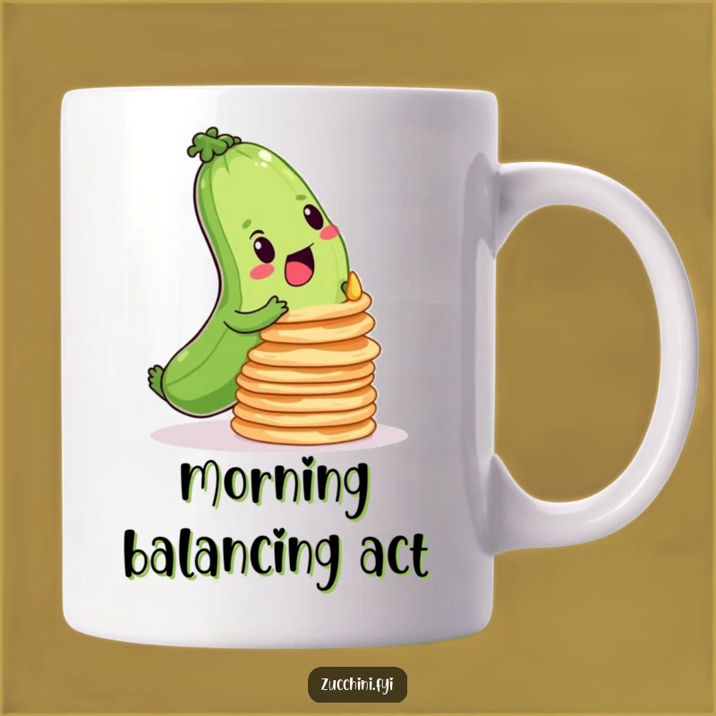 Funny Determined Zucchini Pancake Mug: A Hilarious Breakfast Gift