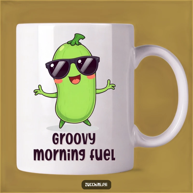 Funny Dancing Zucchini Mug: Hilarious Vegetable Gift for Party Starters