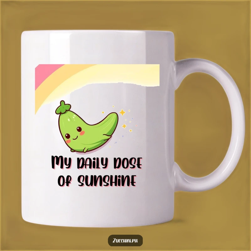 Funny Zucchini Rainbow Slide Mug: A Hilarious Gift for Veggie Lovers and Dreamers