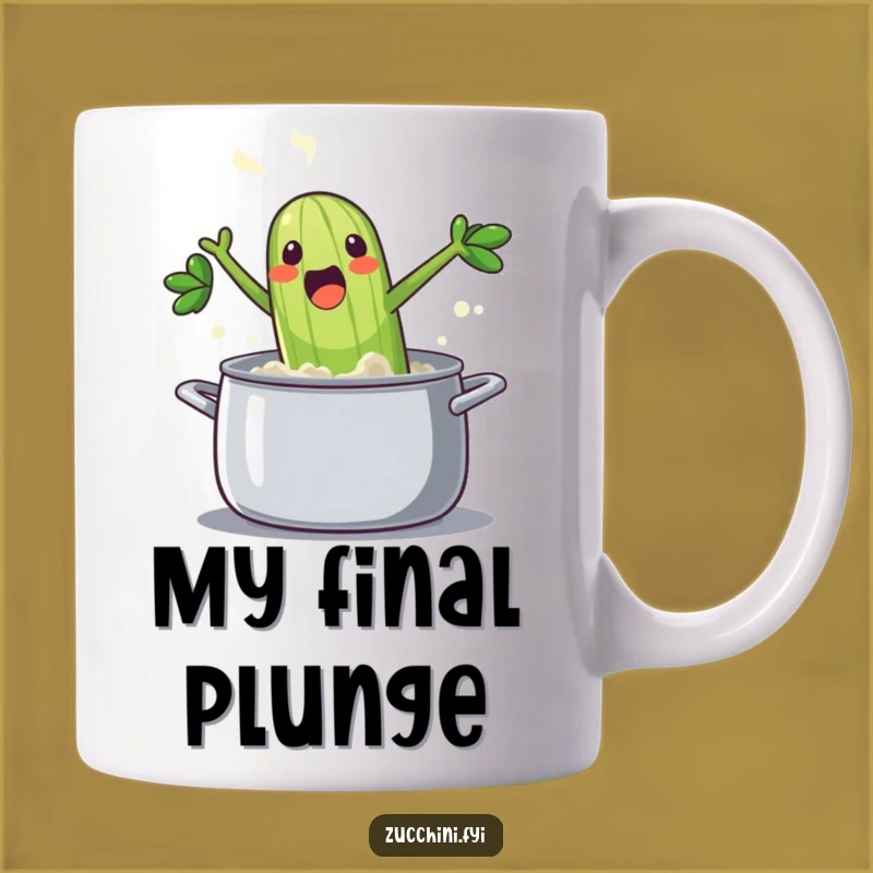 Funny Zucchini's Hot Tub Dive Mug: A Hilarious Escape Gift