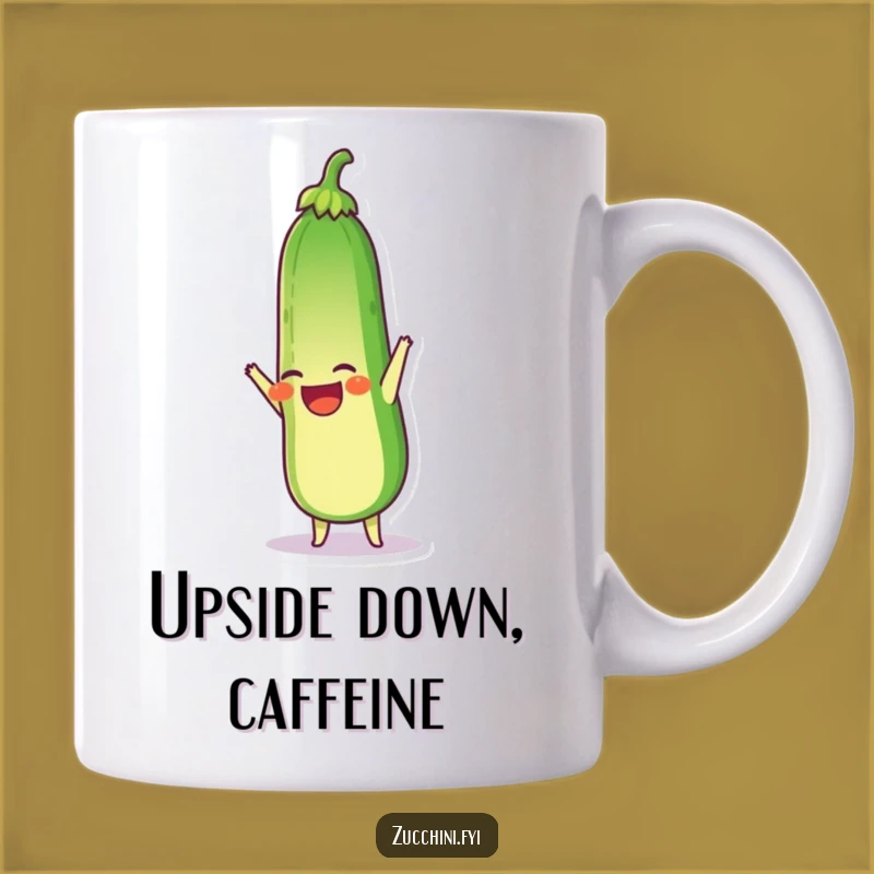 Funny Laughing Zucchini Mug: A Hilarious Gift for Upside-Down Fun