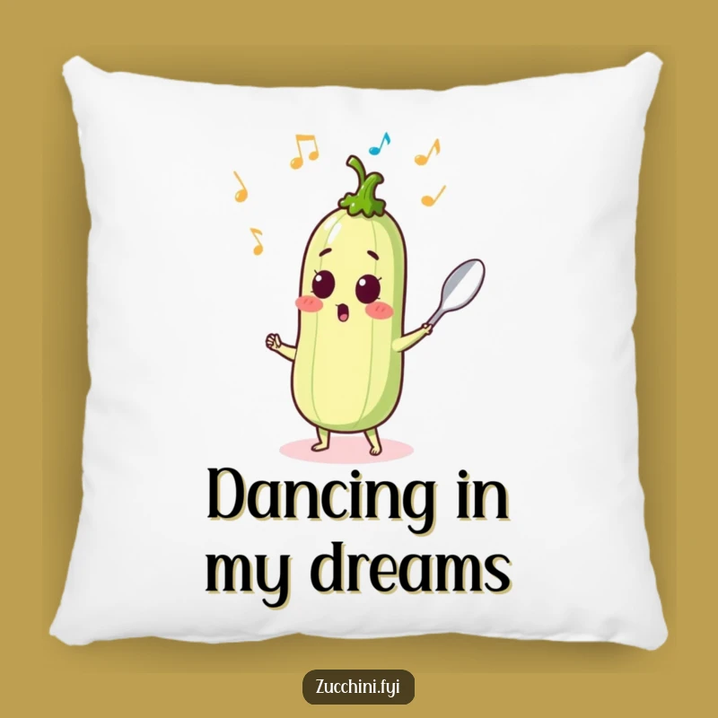Funny Dancing Zucchini Pillow - Cozy Musical Veggie Cushion
