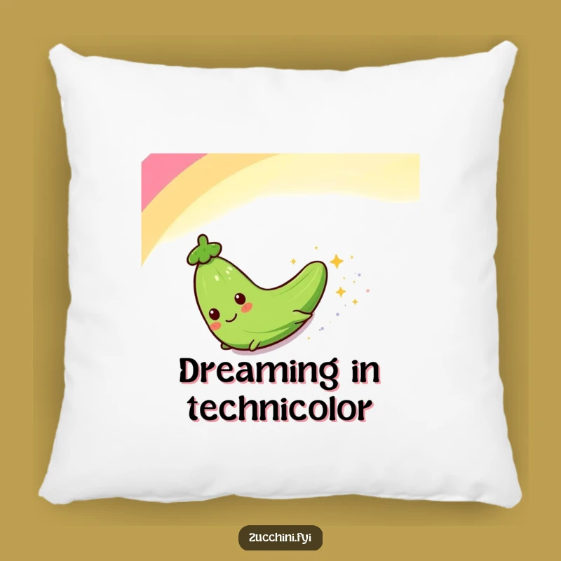 Funny Zucchini Rainbow Slide Pillow: Snuggle Up with this Hilarious Sparkly Cushion
