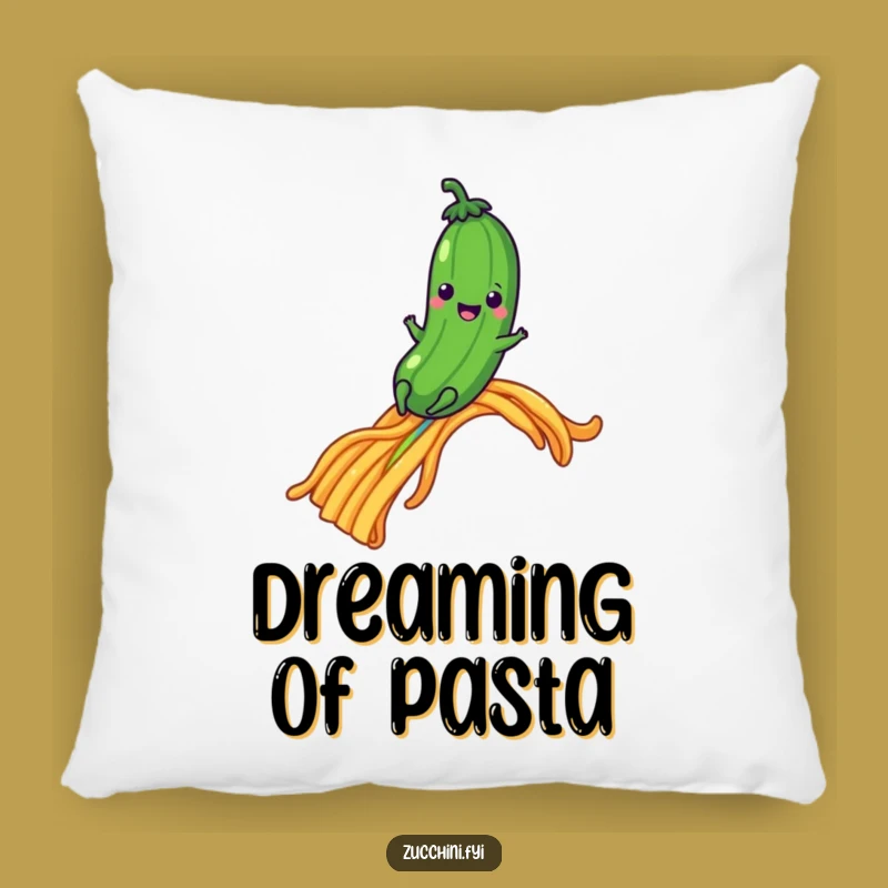 Funny Pasta Rainbow Zucchini Pillow - Cozy Whimsical Cushion