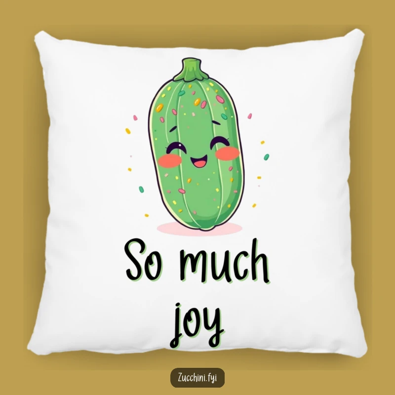 Funny Giggling Zucchini Pillow: Cozy Confetti Companion - Comfy Funny Gift
