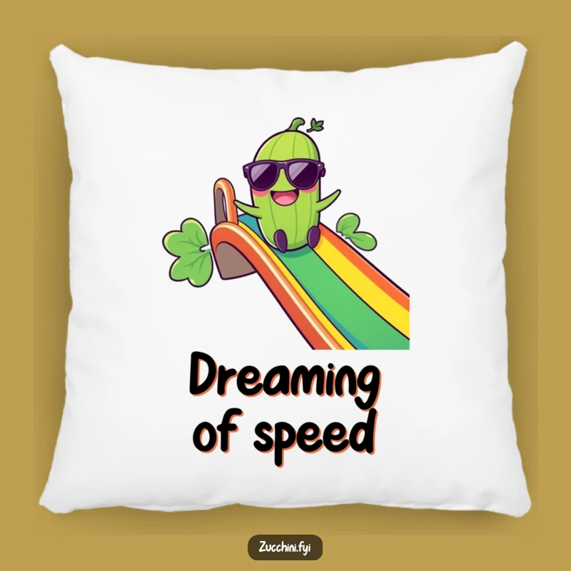 Funny Giggling Zucchini Rainbow Slide Pillow: Cozy Up with Joy!