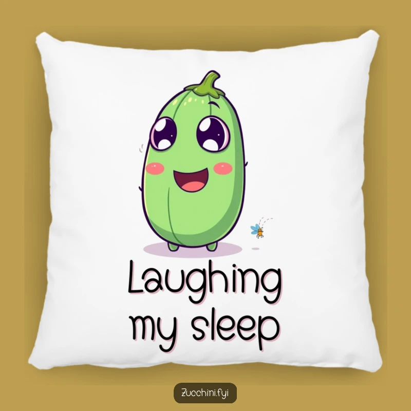 Funny Laughing Zucchini Pillow: Cozy Nighttime Comfort Gift