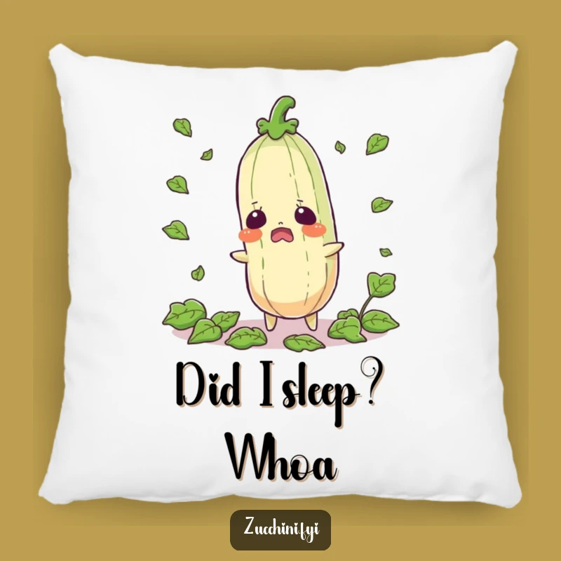 Funny Startled Zucchini Pillow: Comfy Cushion for Sudden Laughs and Jitters