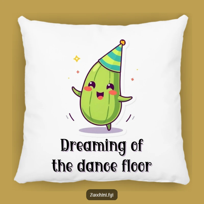 Funny Zany Zucchini Party Hat Spinning Pillow - Comfy & Hilarious Decor
