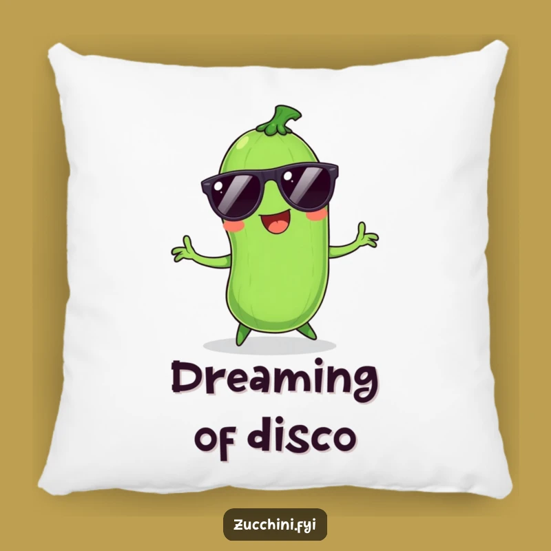 Funny Zucchini Dance Pillow: Comfy, Humorous Accent for Fun Spaces