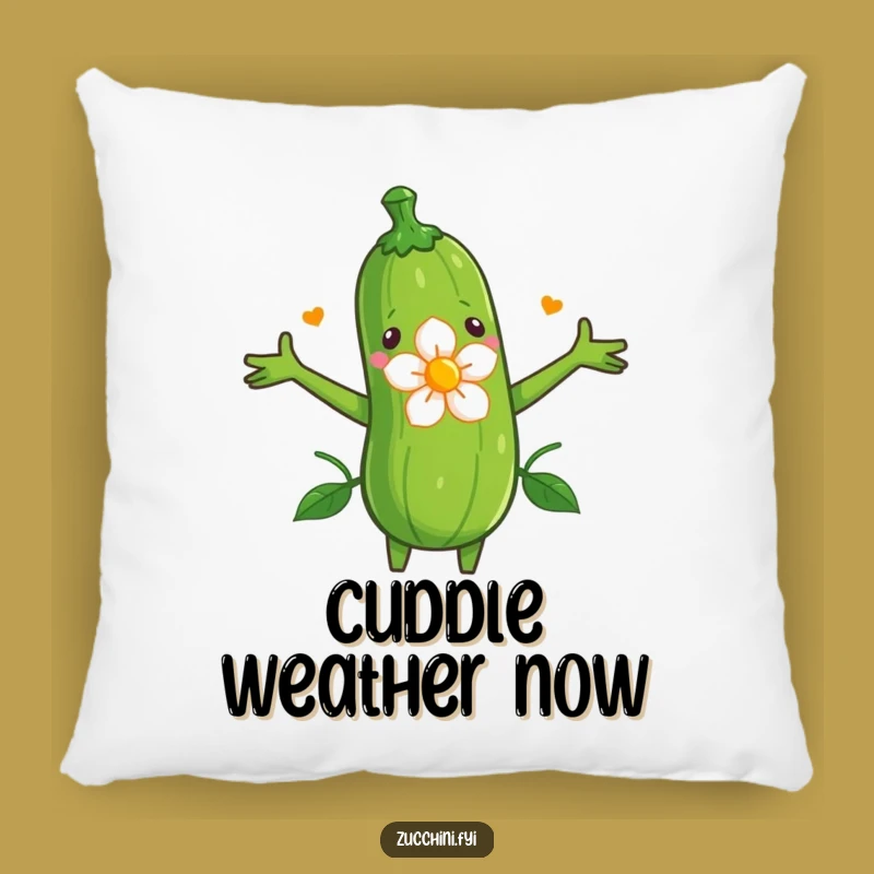 Funny Zucchini Flower Hug Pillow: Cozy Nature Comfort - Comfy Funny Gift