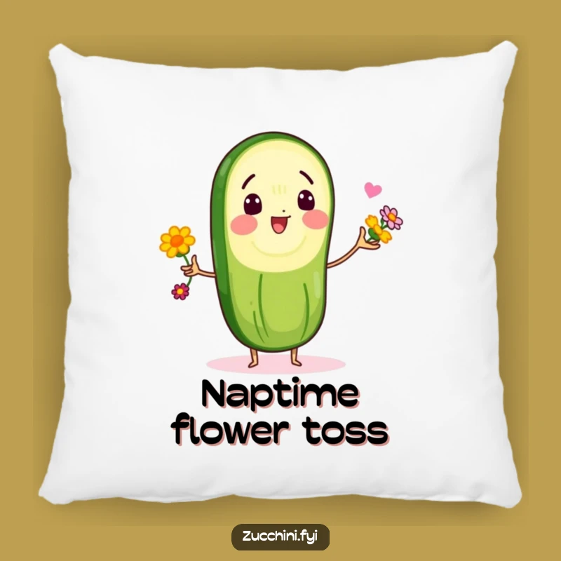 Funny Zucchini Flower Juggler Pillow: Cuddle Up with Comedy