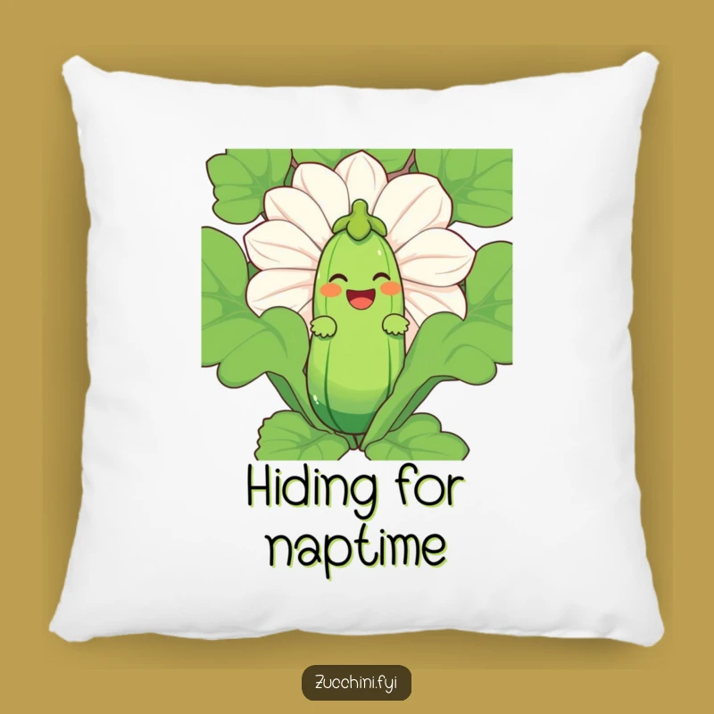 Funny Zucchini Laugh Pillow - Soft Veggie Peekaboo, Comfy Cushion Gift