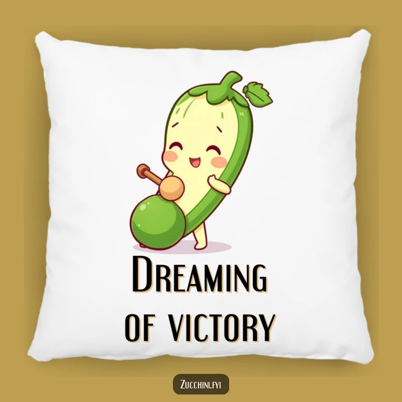 Funny Zucchini Mallet Pillow - Soft Veggie Play, Comfy Cushion Gift