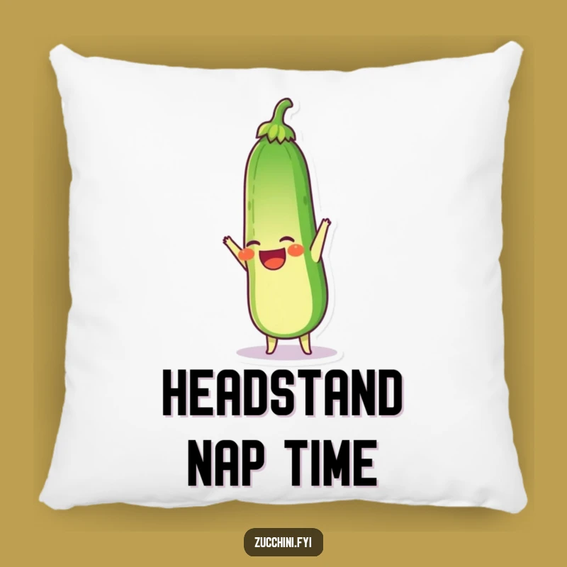 Funny Zucchini Pillow: Cozy Up with Laughing Handstands