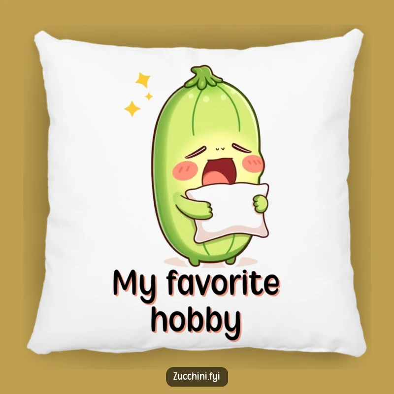 Funny Sleepy Zucchini Pillow - Squishy Veggie Hugger for Cozy Dreams