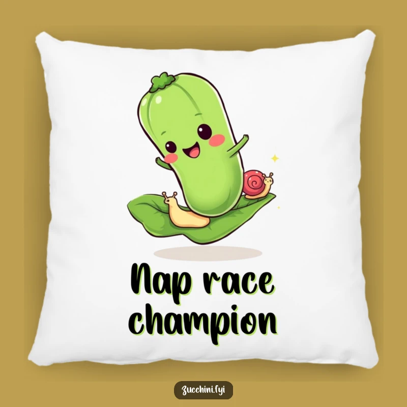 Funny Zucchini Snail Pillow: Cozy Comfort with Humorous Slow Motion