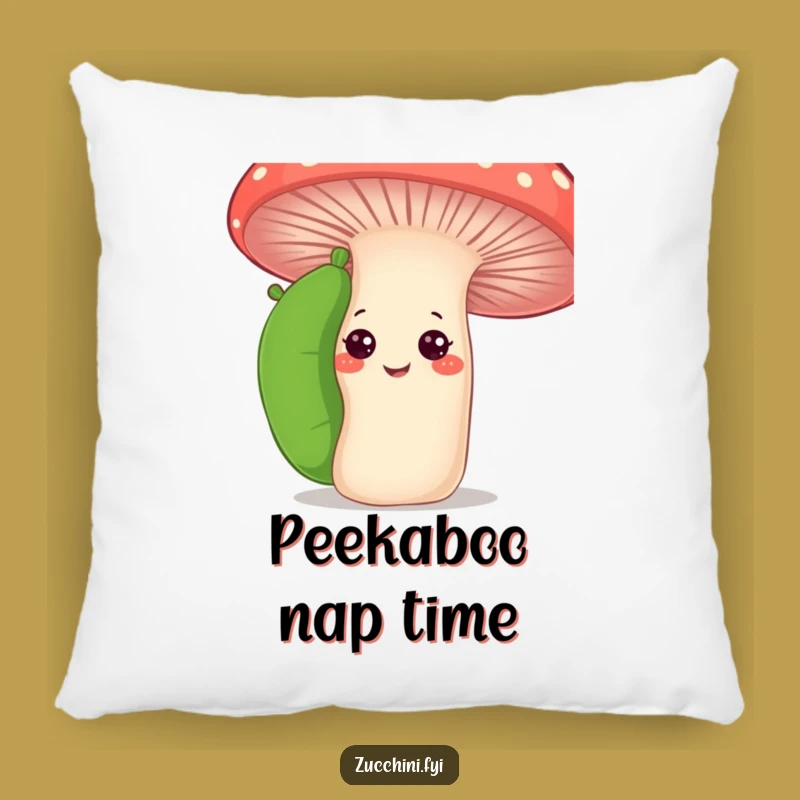 Funny Curious Zucchini Pillow: Garden Hideaway Comfort Gift