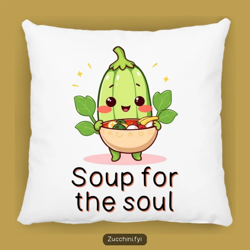 Funny Cheerful Zucchini Pillow: Snuggle Up with Comfy Vegetable Warmth