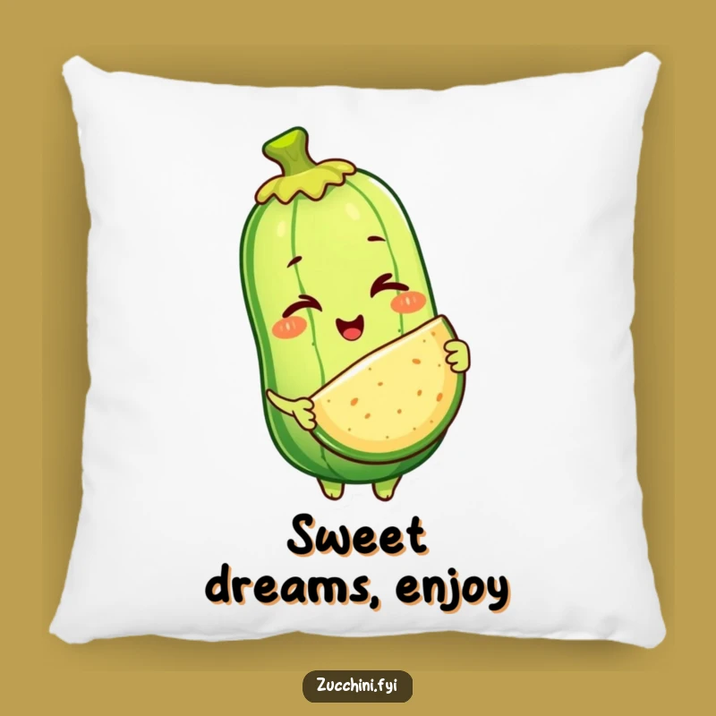 Cozy Funny Zucchini Generous Pillow: Winking Friend, Perfect Comfort Gift