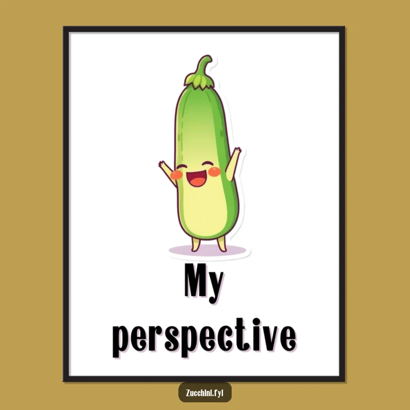 Funny Zucchini Digital Art: Printable Handstand Humor for Instant Decor