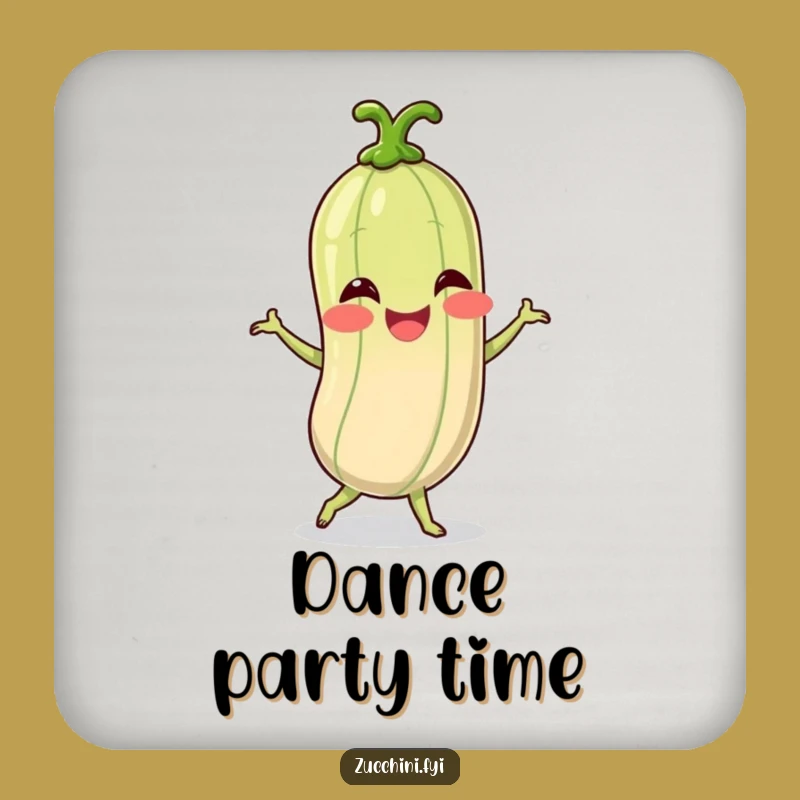 Funny Spiralized Zucchini Dance Coasters: Protect Surfaces with Fun