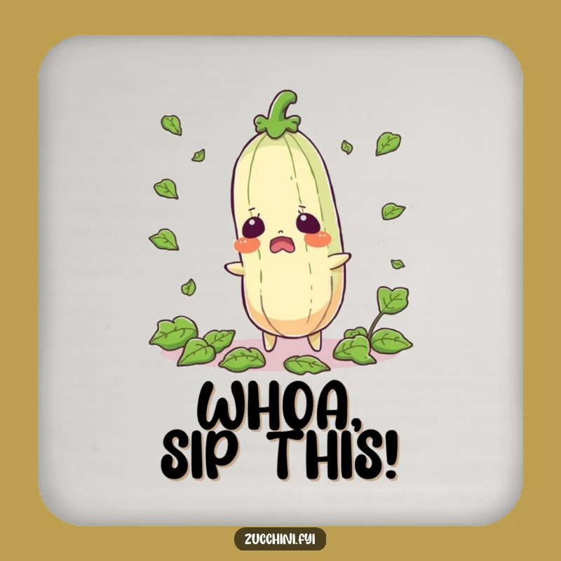 Funny Startled Zucchini Coasters: Protect Your Furniture from Rings and Shock