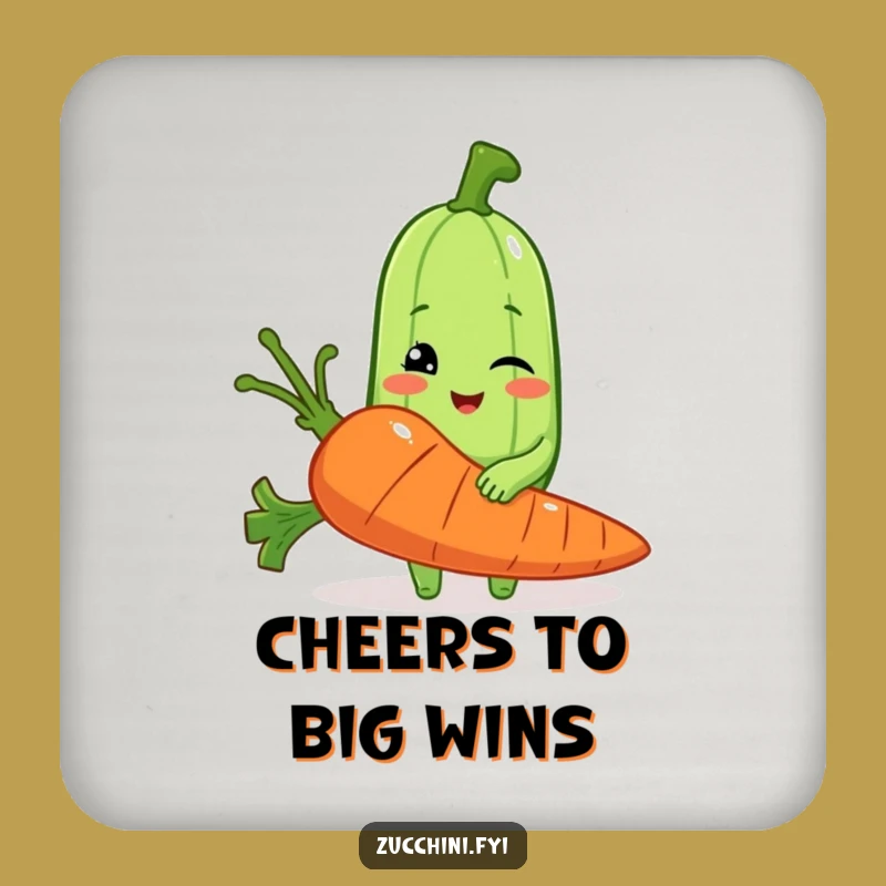 Funny Zucchini Coaster: Protect Surfaces with Veggie Charm