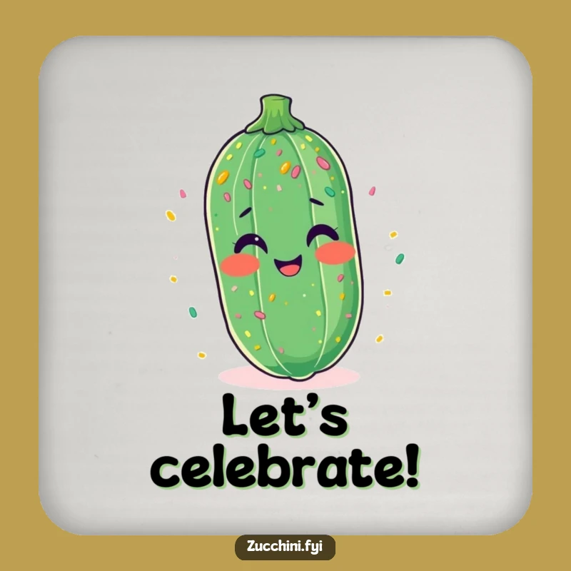 Funny Giggling Zucchini Coaster: Protect Surfaces with a Party - Funny Gift