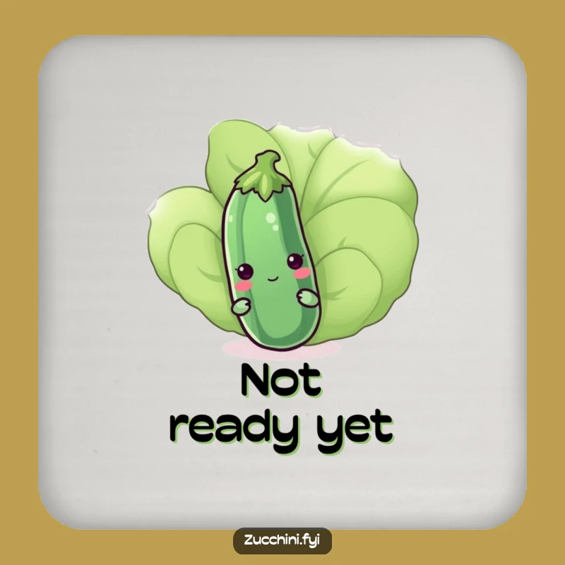 Funny Kawaii Zucchini Coaster Set - Protect Furniture with Shy Charm