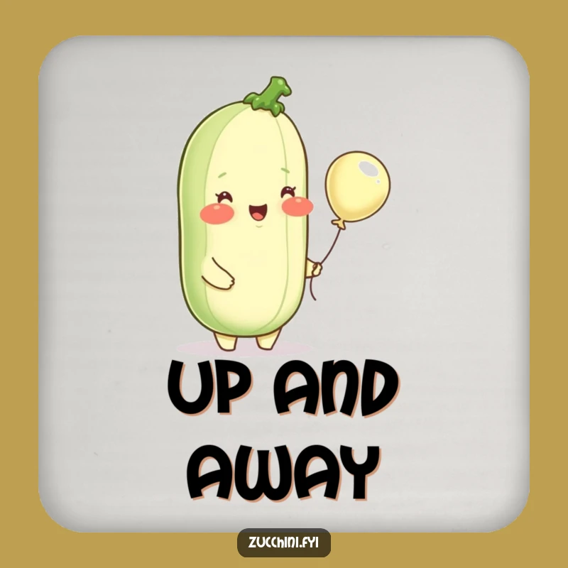 Funny Zucchini Balloon Coaster: Protect Surfaces with Charmingly Cheerful Veggies