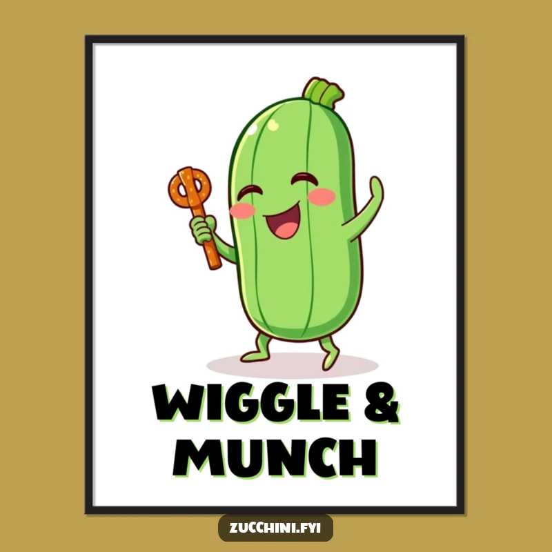 Funny Zucchini Dance Poster: Bring Energetic Joy to Your Walls