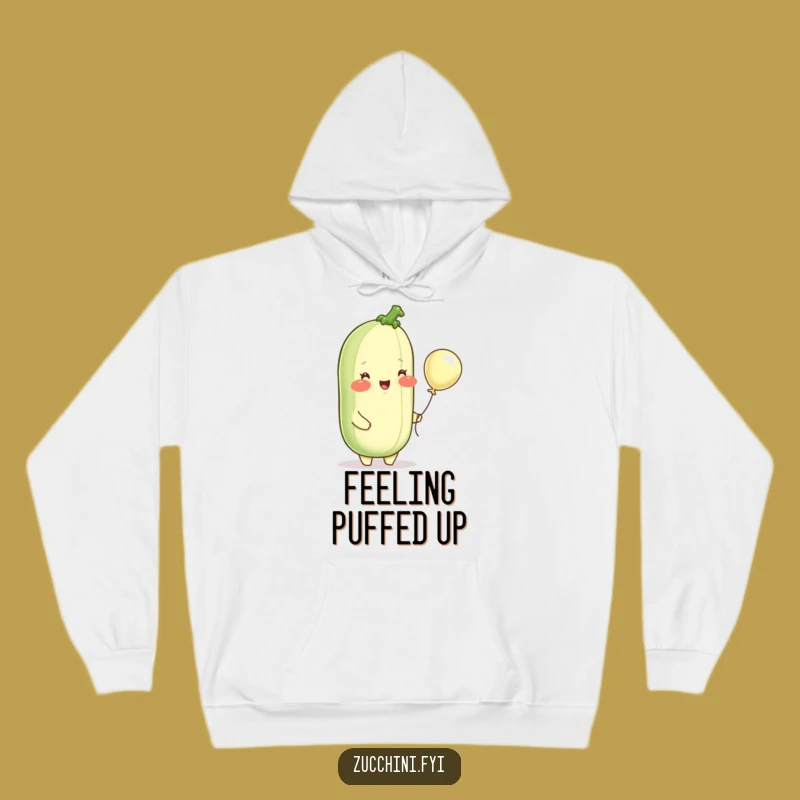 Cozy Funny Zucchini Balloon Hoodie: Snuggle Up with This Adorable Vegetable Friend