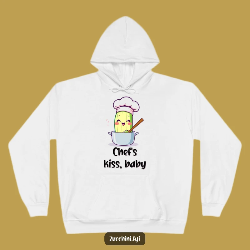 Funny Kawaii Chef Zucchini Hoodie: Cozy & Hilarious Cook Gift